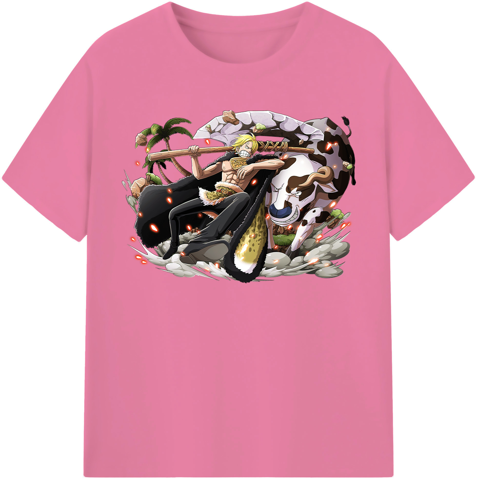 ワンピース サンジ ONE PIECE Sanji 綿100％半袖Tシャツ（フロントプリント）